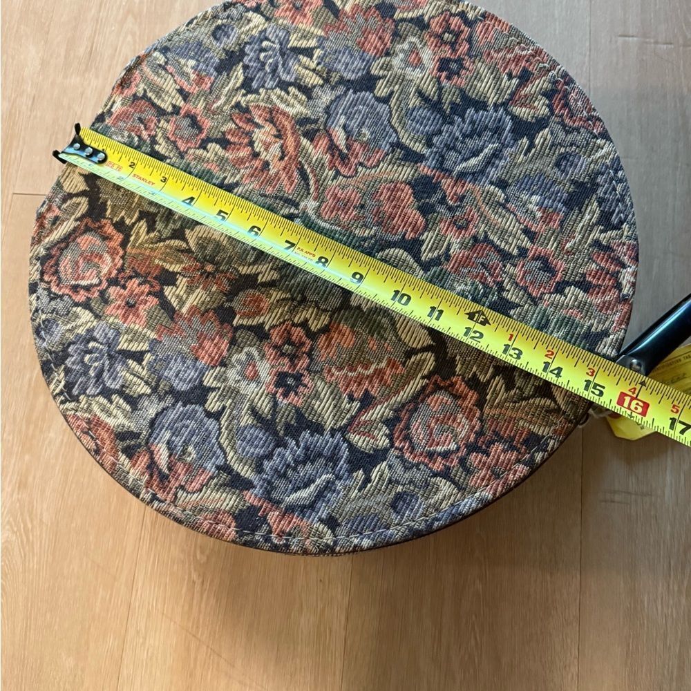 MCM Vintage Floral Tapestry Luggage Hat Box - Picture 5 of 6